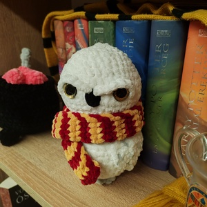Horgolt Hedwig Inspirálta Bagoly - 20 cm-es Amigurumi Dekoráció vagy Ajándék - játék & sport - plüssállat & játékfigura - plüss mesefigurák - Meska.hu