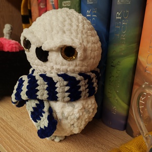 Horgolt Hedwig Inspirálta Bagoly - 20 cm-es Amigurumi Dekoráció vagy Ajándék - játék & sport - plüssállat & játékfigura - plüss mesefigurák - Meska.hu