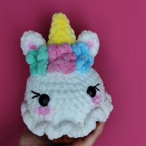 Unikornis Cupcake Muffin Horgolt  - Egyedi Kézműves Dekoráció vagy Ajándék - játék & sport - plüssállat & játékfigura - más figura - Meska.hu