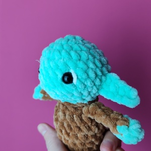 Kicsi Baby Yoda/ Grogu ihlette figura, zöld jedi horgolt amigurumi ajándék játék felnőtt gyerek - játék & sport - plüssállat & játékfigura - plüss mesefigurák - Meska.hu