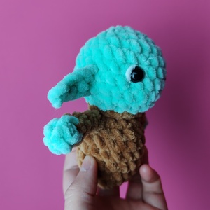 Kicsi Baby Yoda/ Grogu ihlette figura, zöld jedi horgolt amigurumi ajándék játék felnőtt gyerek - játék & sport - plüssállat & játékfigura - plüss mesefigurák - Meska.hu