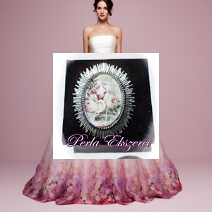 Violetta-Rózsaszín rózsák, Ékszer, Gyűrű, Üveglencsés gyűrű, Ékszerkészítés, MESKA