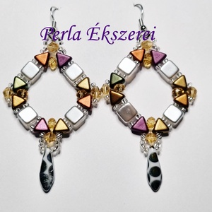 Bianca csillaga fülbevaló - ékszer - fülbevaló - lógós kerek fülbevaló - Meska.hu