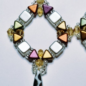 Bianca csillaga fülbevaló - ékszer - fülbevaló - lógós kerek fülbevaló - Meska.hu