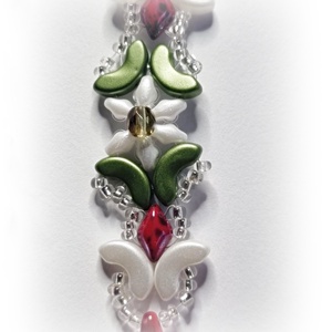 Piros,fehér,zöld... - ékszer - fülbevaló - lógó fülbevaló - Meska.hu