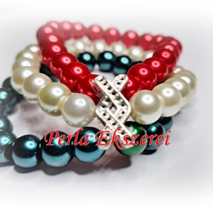 3 soros karkötő - ékszer - karkötő - gyöngyös karkötő - Meska.hu