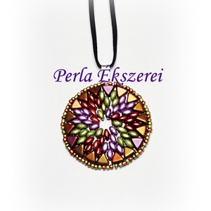 Mandala mintás medál - ékszer - nyaklánc - medál - Meska.hu