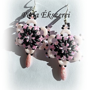 Púdervilág fülbevaló - ékszer - fülbevaló - lógó fülbevaló - Meska.hu