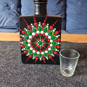 Mandala mintás üveg - Meska.hu