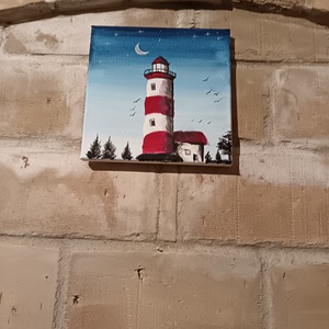 világító torony  - művészet - festmény - akril - Meska.hu