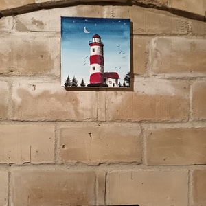 világító torony  - művészet - festmény - akril - Meska.hu