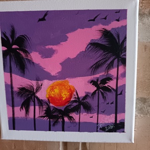 Karibi hangulat, Művészet, Festmény, Akril, Festészet, MESKA