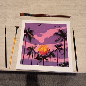 Karibi hangulat - művészet - festmény - akril - Meska.hu