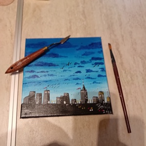 Metropolis  - művészet - festmény - akril - Meska.hu