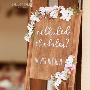 Esküvői tábla, fa tábla, fotó tábla, hashtag, # - esküvő - dekoráció - tábla & jelzés - Meska.hu