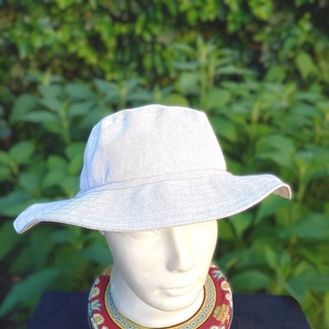 Szafari kalap - varrott / unisex/ felnőtt,gyerek / homokszínű - ruha & divat - sál, sapka, kendő - kalap - Meska.hu