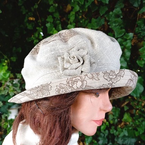 DETTI - vintage nyári kalap / kombinált / beige tóusú - ruha & divat - sál, sapka, kendő - kalap - Meska.hu