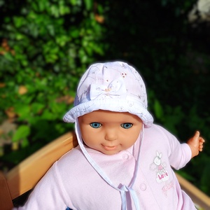 SANDRA / romantikus kislány kalap / fehér madeira - baba - mama - babaruházat - babasapka - Meska.hu