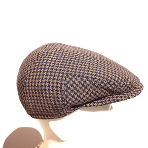 Golf sapka / őszi - téli / férfi / barnás kockás gyapjú tweed szövet - ruha & divat - sál, sapka, kendő - sapka - Meska.hu