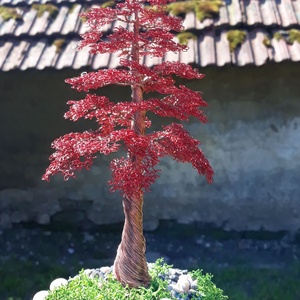 Fenyő alakú drót bonsai, Otthon & Lakás, Dekoráció, Asztal és polc dekoráció, Bonsai, Fémmegmunkálás, Mindenmás, MESKA