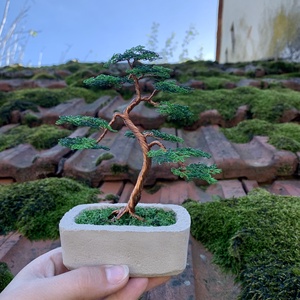 Színes drót bonsai - otthon & lakás - dekoráció - asztal és polc dekoráció - bonsai - Meska.hu