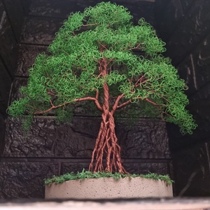 Dús lombú drót bonsai - otthon & életmód - dekoráció - asztal és polc dekoráció - bonsai - Meska.hu