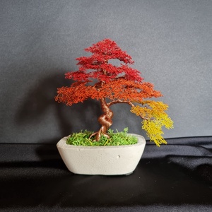 Színátmenetes drót bonsai - Meska.hu