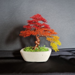 Színátmenetes drót bonsai, Otthon & Lakás, Dekoráció, Asztal és polc dekoráció, Gyöngyfa, ásványfa, Fémmegmunkálás, Mindenmás, MESKA