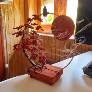 Vízesés füstölő drót bonsai fával, Otthon & Lakás, Dekoráció, Spiritualitás, Füstölő és füstölőtartó, Famegmunkálás, Fémmegmunkálás, MESKA