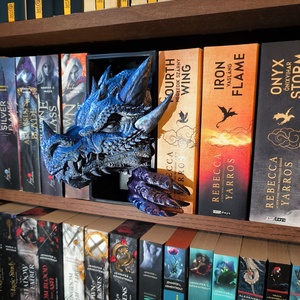 Sárkányfej booknook színváltós, Otthon & Életmód, Dekoráció, Asztal és polc dekoráció, Könyvszobor, , MESKA