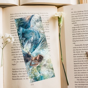 Spring Reading Dragon könyvjelző 1 , Könyv & Zene, Könyvjelző, Fotó, grafika, rajz, illusztráció, MESKA