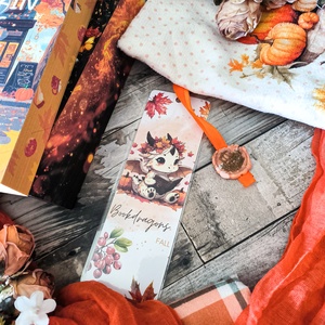 Bookdragon's Fall őszi könyvjelző - könyv & zene - könyvjelző - Meska.hu