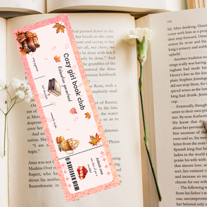 Cozy Girl Bookclub őszi könyvjelző, Könyv & Zene, Könyvjelző, Fotó, grafika, rajz, illusztráció, MESKA