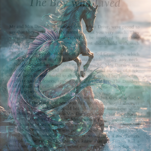 Hippocampus Bűbájok Boltja Overlay, Művészet, Grafika & Illusztráció, Művészi nyomat, Fotó, grafika, rajz, illusztráció, MESKA