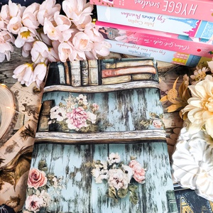 Türkiz könyves könyvtasak � Stílusos védelem kedvenc könyveidnek - Nagyméretű - könyv & zene - könyvtok - Meska.hu