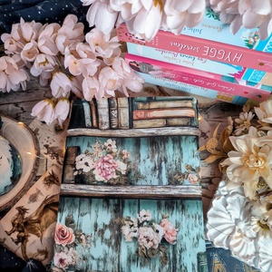 Türkiz könyves könyvtasak � Stílusos védelem kedvenc könyveidnek - Nagyméretű - könyv & zene - könyvtok - Meska.hu