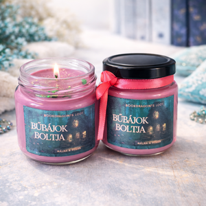 Bűbájok boltja - szójaviasz könyves gyertya, Otthon & Életmód, Gyertya, illat, aroma, Gyertya, Gyertya-, mécseskészítés, MESKA