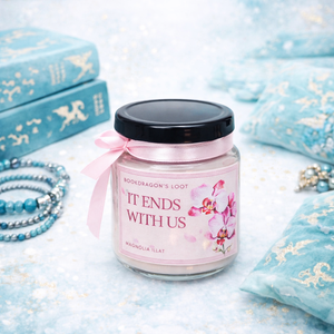 IT ends with us - Velünk véget ér - szójaviasz könyves gyertya - Meska.hu