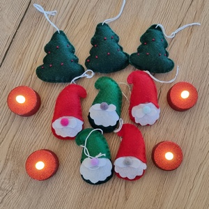 Karácsonyi díszek, Karácsony, Karácsonyi lakásdekoráció, Karácsonyfadíszek, Varrás, MESKA