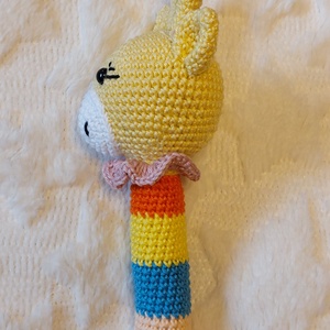 Amigurumi zsiráf csörgő  - játék & sport - 3 éves kor alattiaknak - csörgő - Meska.hu