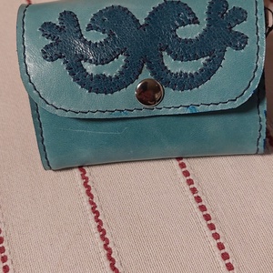 Kék madárkás pénztárca - Meska.hu