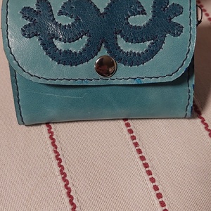 Kék madárkás pénztárca - táska & tok - pénztárca & más tok - pénztárca - női pénztárca - Meska.hu