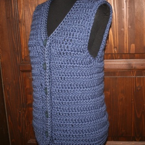 horgolt mellény s-es - ruha & divat - női ruha - mellény - Meska.hu