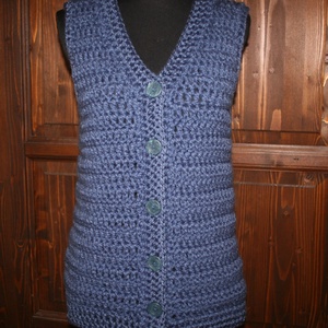 horgolt mellény s-es - ruha & divat - női ruha - mellény - Meska.hu