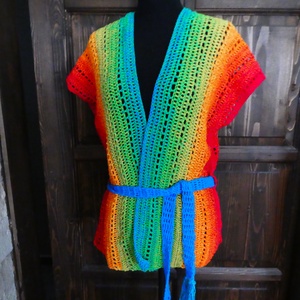 horgolt laza mellény s-m-es - Meska.hu