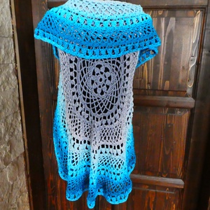 horgolt mellény s-m-es - ruha & divat - női ruha - mellény - Meska.hu