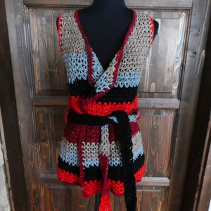 horgolt mellény s-m-es - Meska.hu