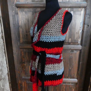 horgolt mellény s-m-es - ruha & divat - női ruha - mellény - Meska.hu