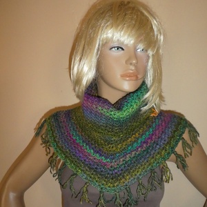 horgolt sál poncsó kendő - Meska.hu