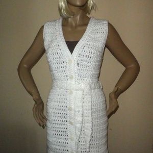 horgolt meleg mellény s-es  - Meska.hu